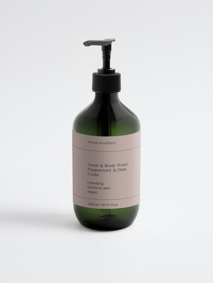 Hand & Body Wash, Peppermint & Dark Cedar